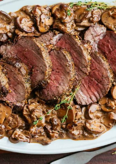 Flavourfull Beef Tenderloin in Mushroom