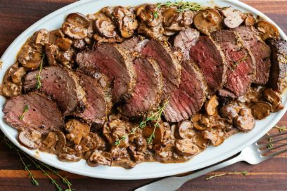 Flavourfull Beef Tenderloin in Mushroom