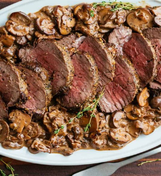 Flavourfull Beef Tenderloin in Mushroom