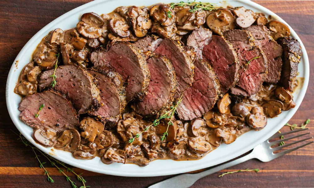 Flavourfull Beef Tenderloin in Mushroom