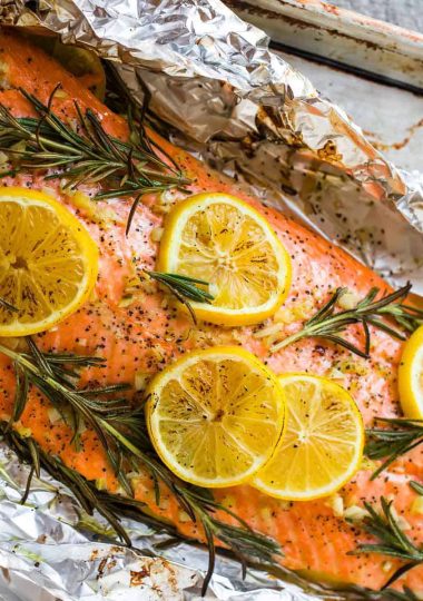 Baked Honey Cilantro Lime Salmon in Foil