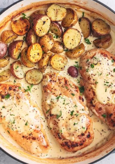 Chicken and Potatoes with Dijon Cream Sauce