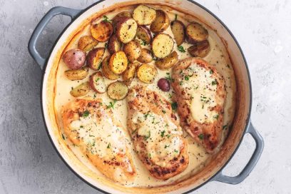 Chicken and Potatoes with Dijon Cream Sauce