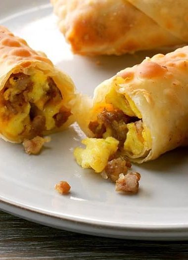 Rise and Shine with Cheesy Breakfast Egg Rolls