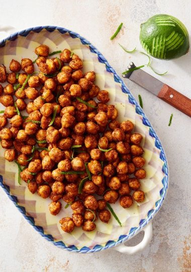 Air Fryer Crunchy Chili-Spiced Chickpeas