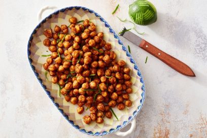 Air Fryer Crunchy Chili-Spiced Chickpeas