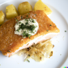 Potato and Horseradish Crusted Salmon