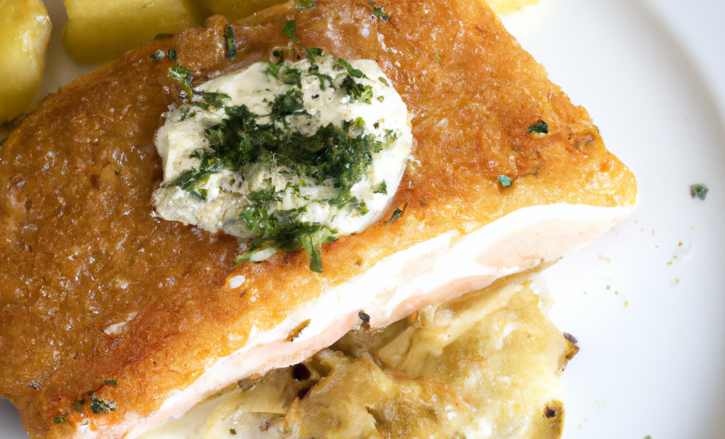 Potato and Horseradish Crusted Salmon