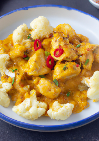 Easy Cauliflower and Chicken Curry