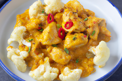 Easy Cauliflower and Chicken Curry